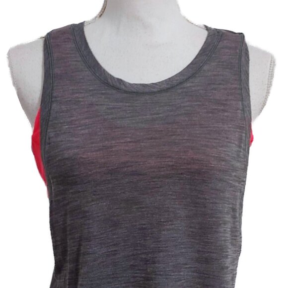 Lululemon Work the Circuit Tank in Heather Slate Grey Electric Coral - Picture 8 of 12